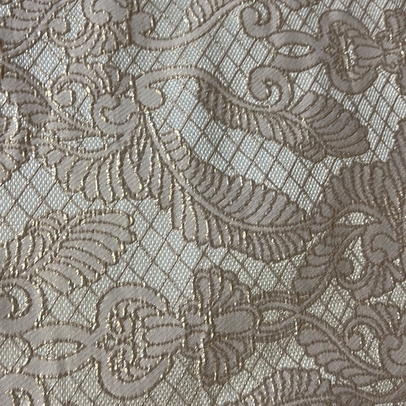 Belle Badgley Mischka Cream Gold Sleeveless Embroidered Lace Style Dress… - Picture 12 of 15